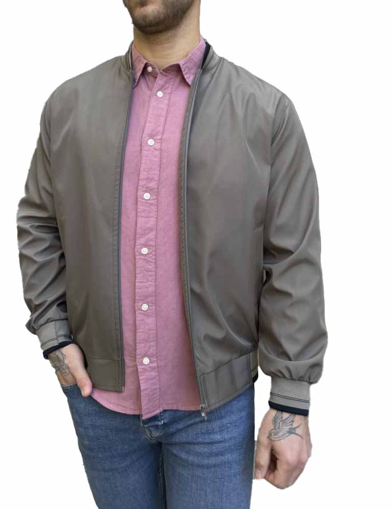 Ανδρικό λαδί ελαφρύ Bomber Plus Size D1900L φωτογραφία